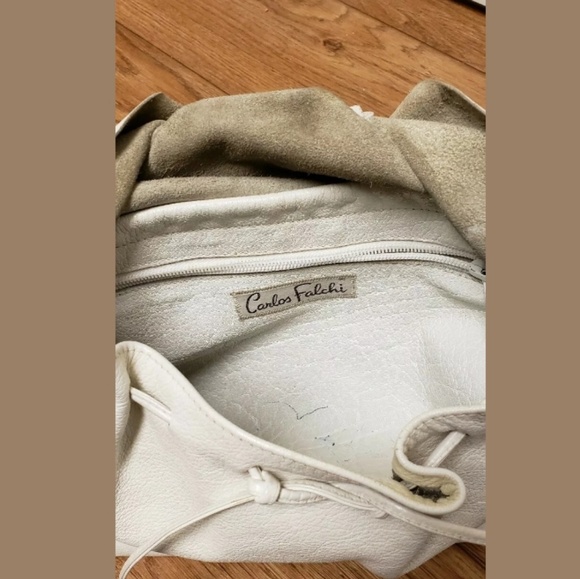 SOLD! {Carlos Falchi} Leather Crossbody Bag - Picture 7 of 8